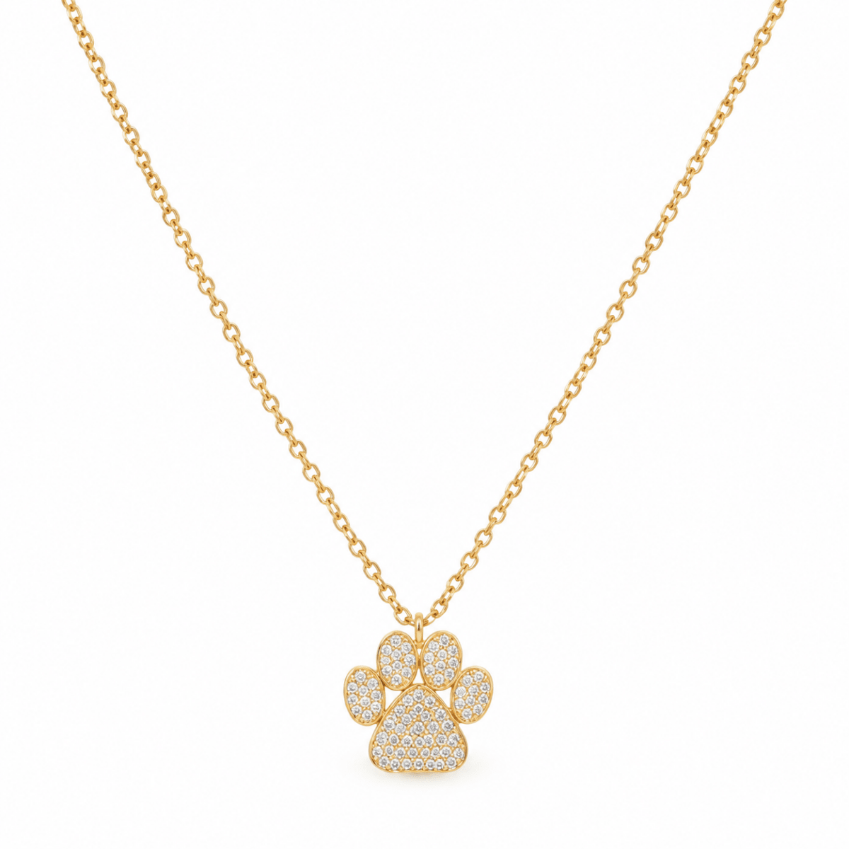 Gold Paw Print Necklace | Dog Mom & Dog Lover Gift - Briggs 'n' Wiggles