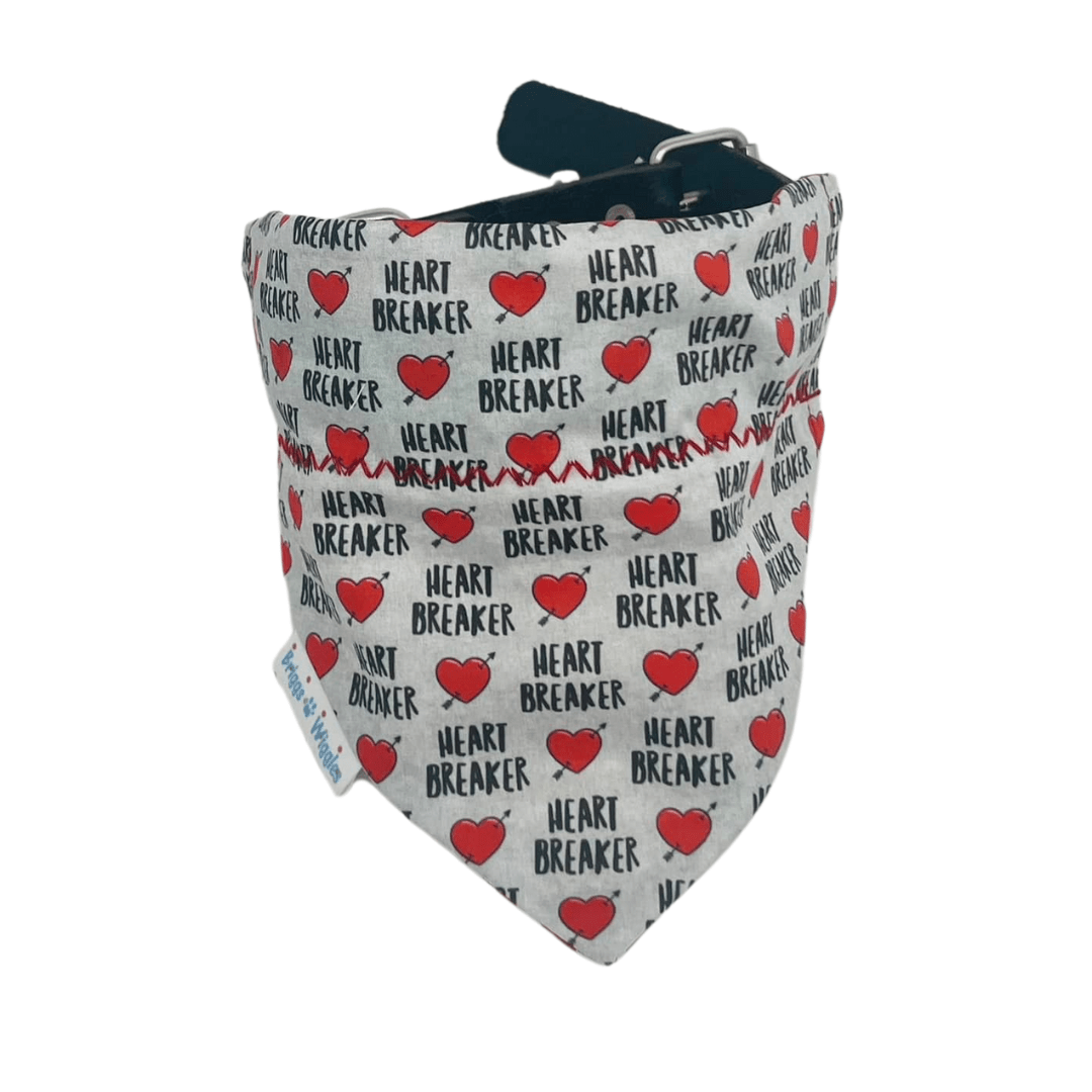 Heartbreaker Valentine's Day Dog Bandana - Briggs 'n' Wiggles