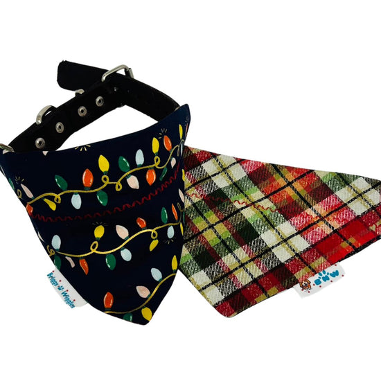 Holiday Lights Metallic | Dog Bandana - Briggs 'n' Wiggles