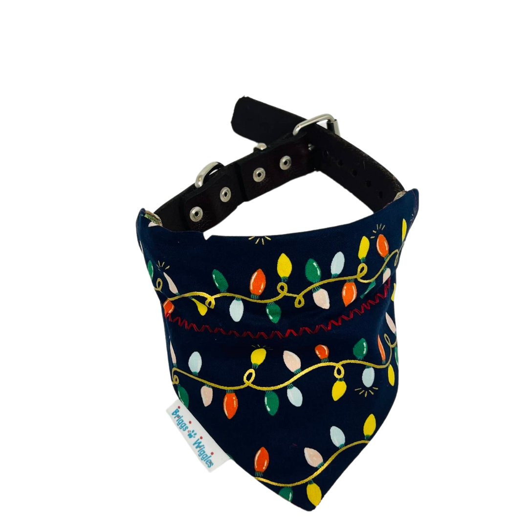 Holiday Lights Metallic | Dog Bandana - Briggs 'n' Wiggles