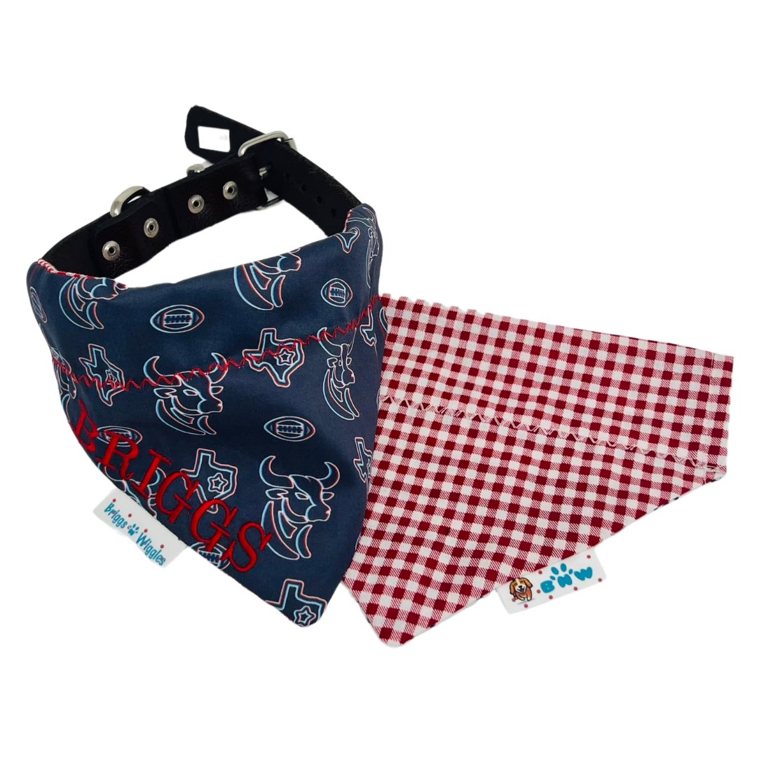 Houston Texans Inspired Dog Bandana - Briggs 'n' Wiggles