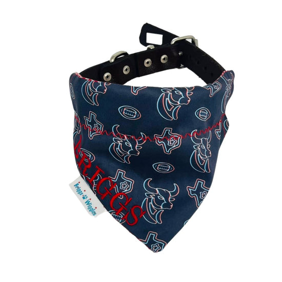 Houston Texans Inspired Dog Bandana - Briggs 'n' Wiggles