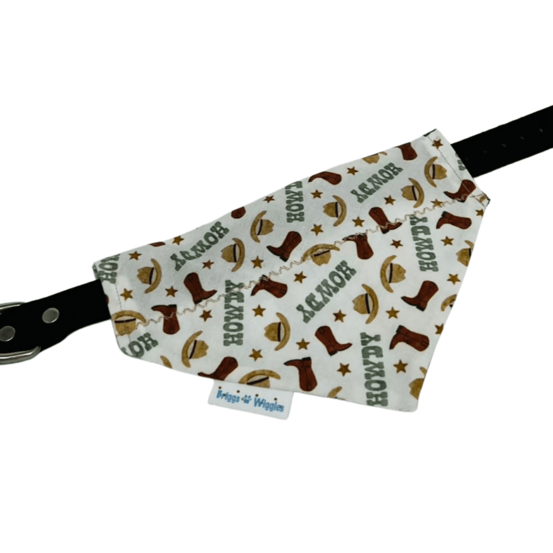 Howdy Rodeo Dog Bandana – Cowboy Boots & Hats - Briggs 'n' Wiggles