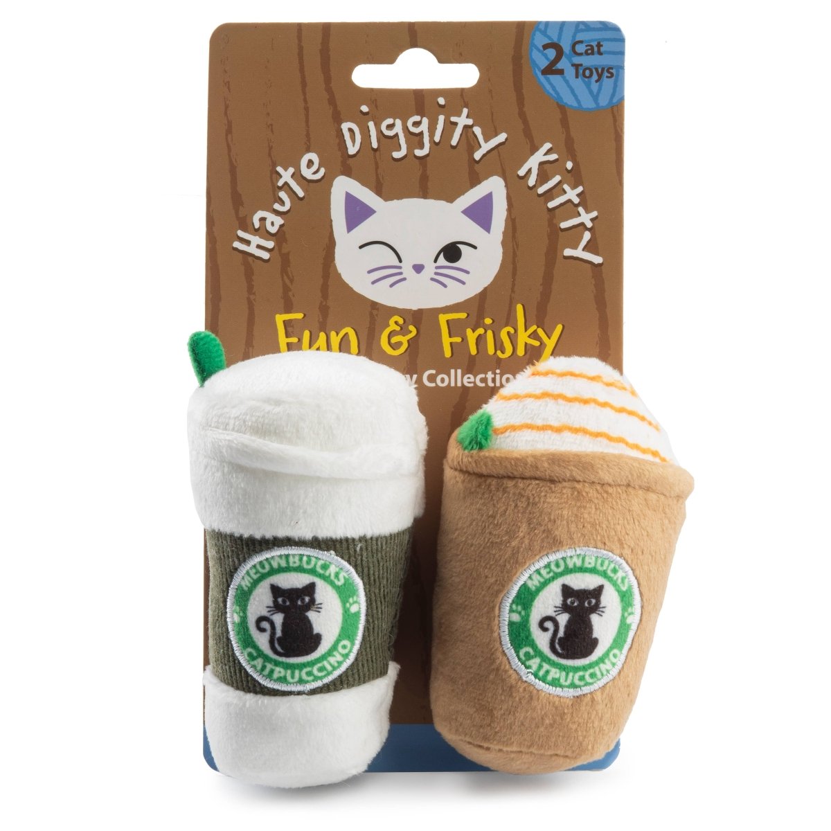 Meowbucks (2 coffee cups) Organic Catnip Toys - Briggs 'n' Wiggles