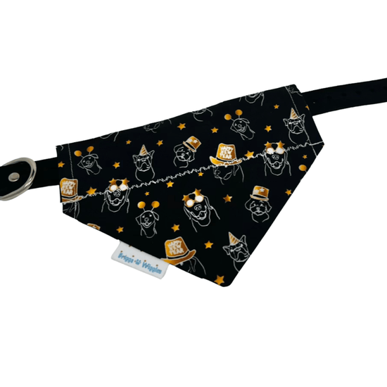 New Year's Party Reversible Dog Bandana - Briggs 'n' Wiggles