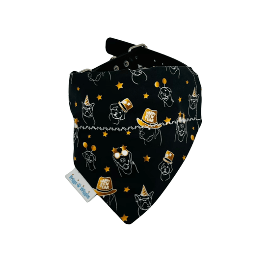 New Year's Party Reversible Dog Bandana - Briggs 'n' Wiggles