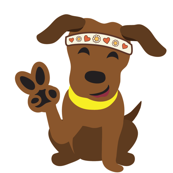 Peace Dog Sticker - Briggs 'n' Wiggles