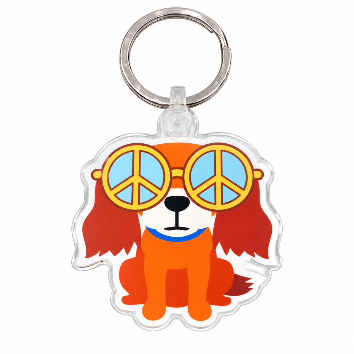 Peace, Love & Paws Dog Keychain | Retro Dog Lover Gift - Briggs 'n' Wiggles