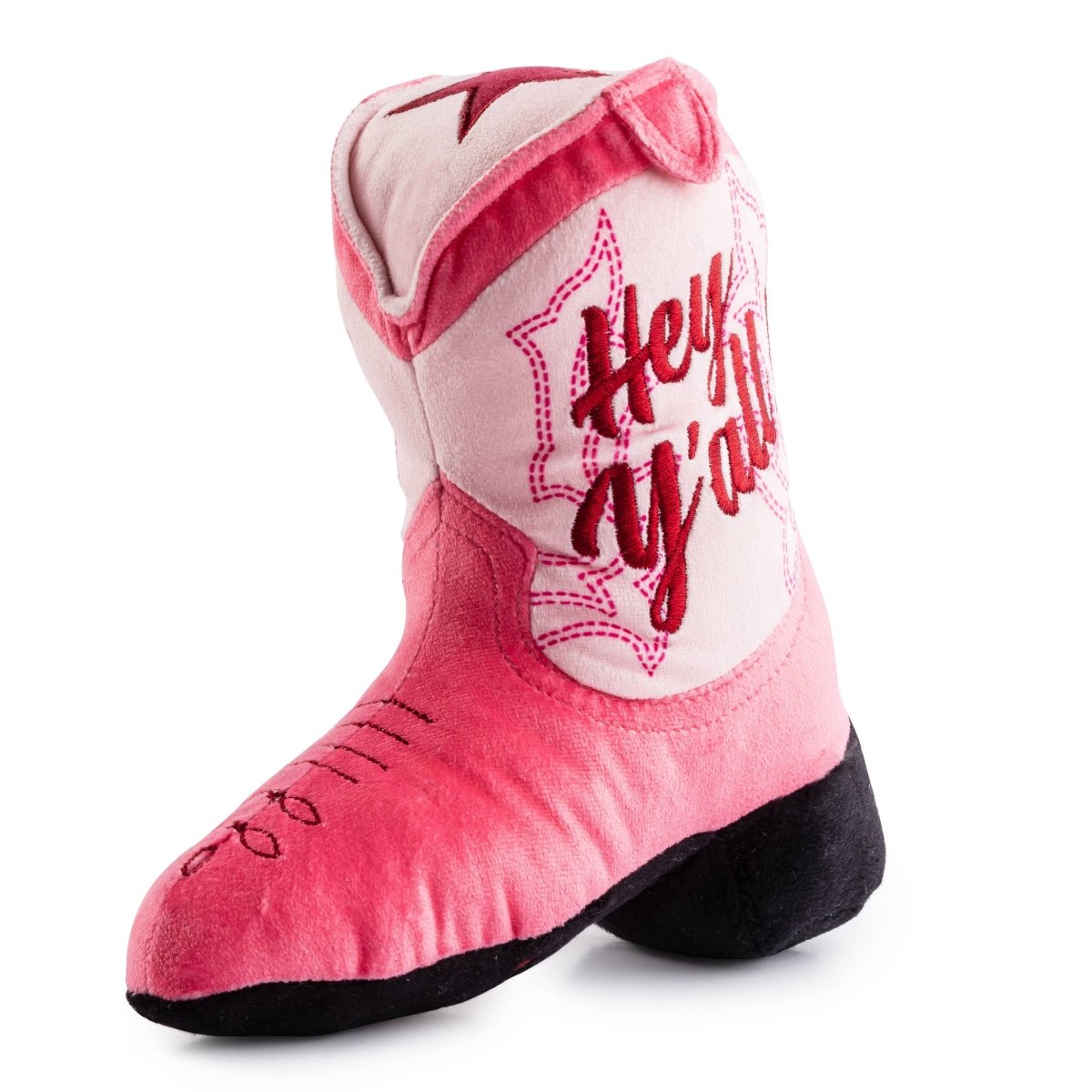 Pink Cowgirl Boot Squeaky Dog Toy - Briggs 'n' Wiggles