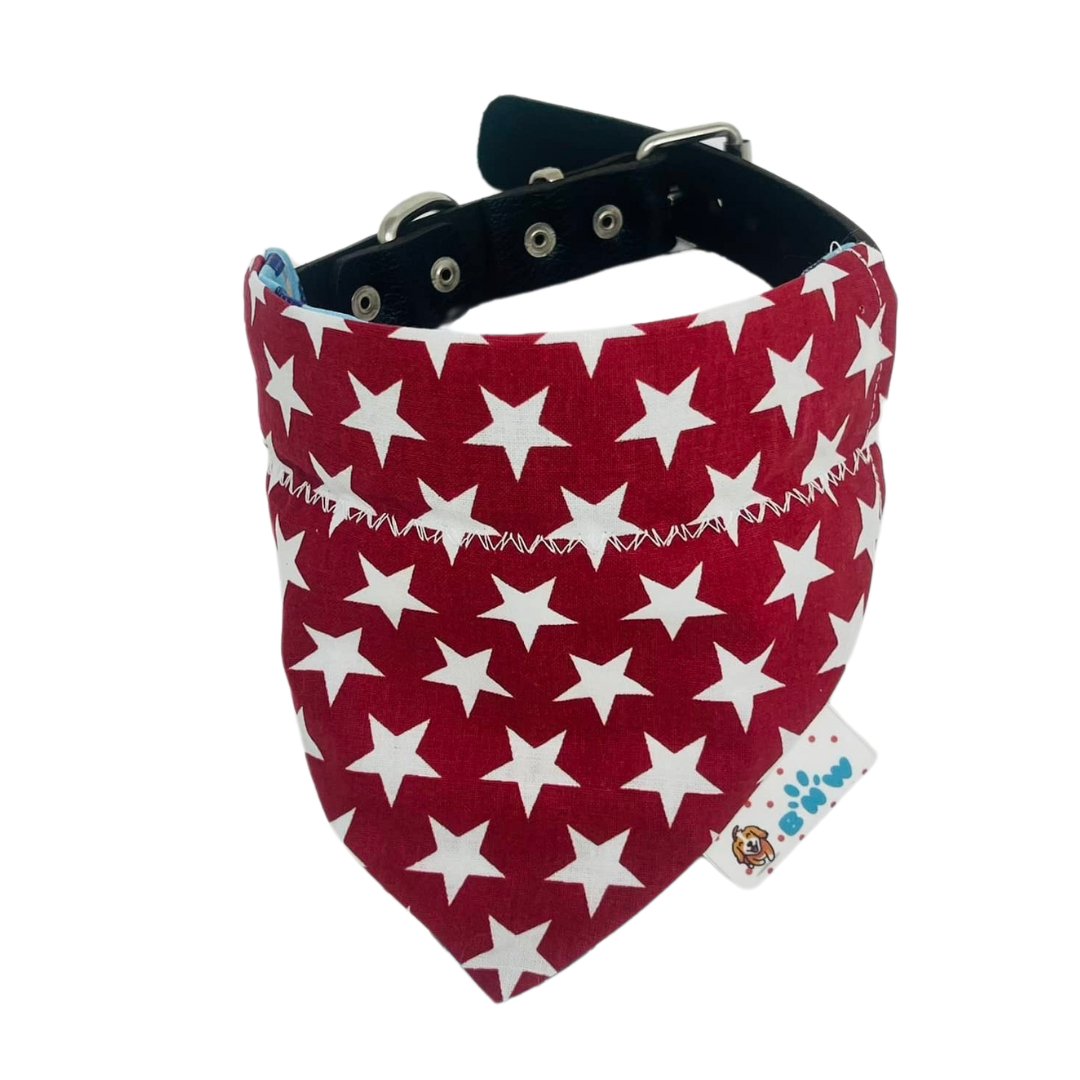 Red, White and Blue Girly Popsicle Dog Bandana - Briggs 'n' Wiggles