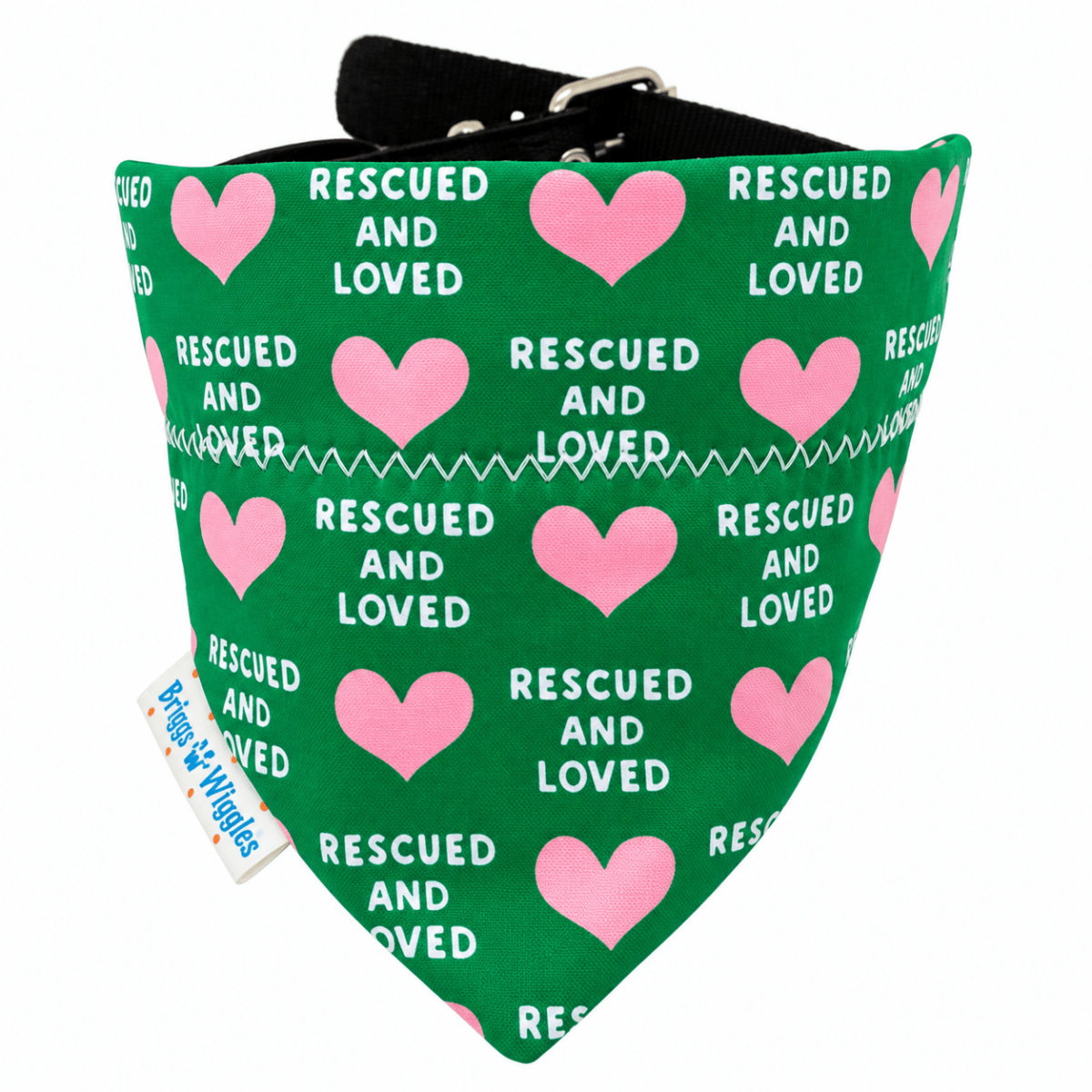 Rescued & Loved | Rescue Dog Bandana - Briggs 'n' Wiggles