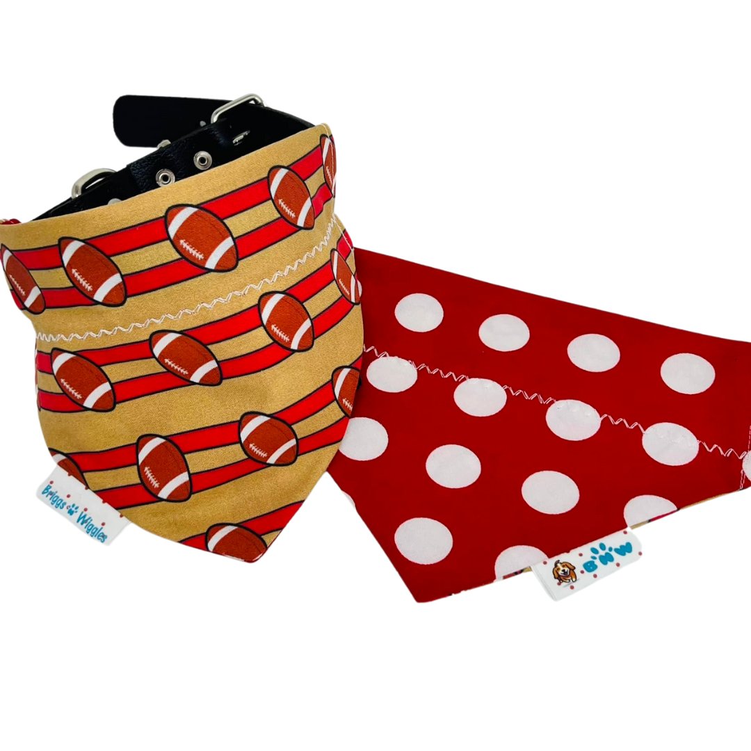 San Francisco 49ers Football Over the Collar Dog Bandana - Briggs 'n' Wiggles