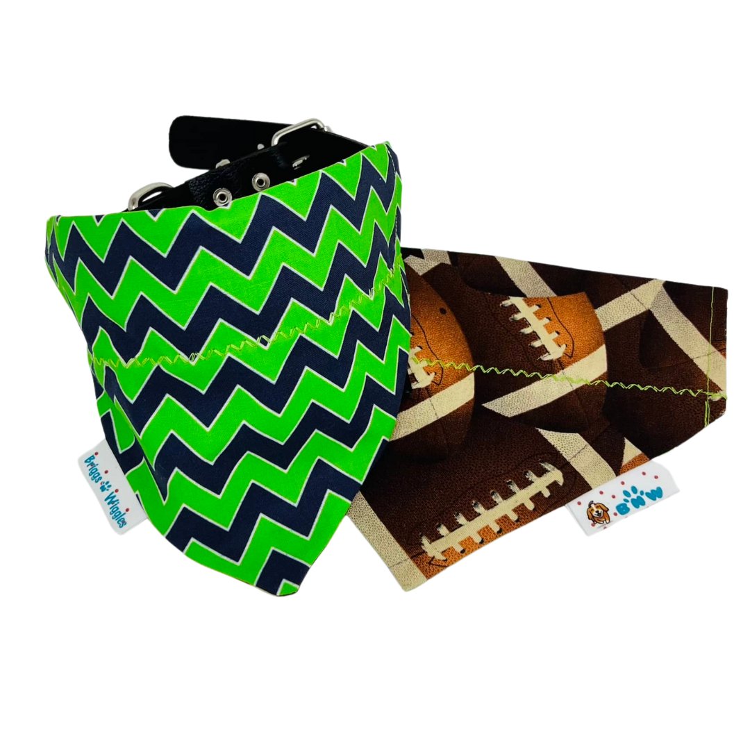 Seattle Seahawks Reversible Dog Bandana - Briggs 'n' Wiggles