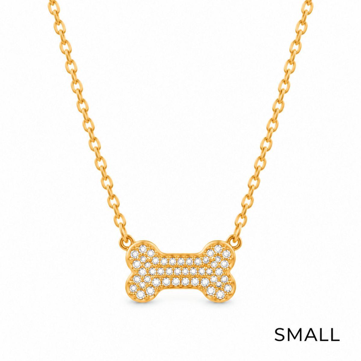 Sparkling Dog Bone Necklace | Gold & Silver Dog Lover Jewelry - Briggs 'n' Wiggles