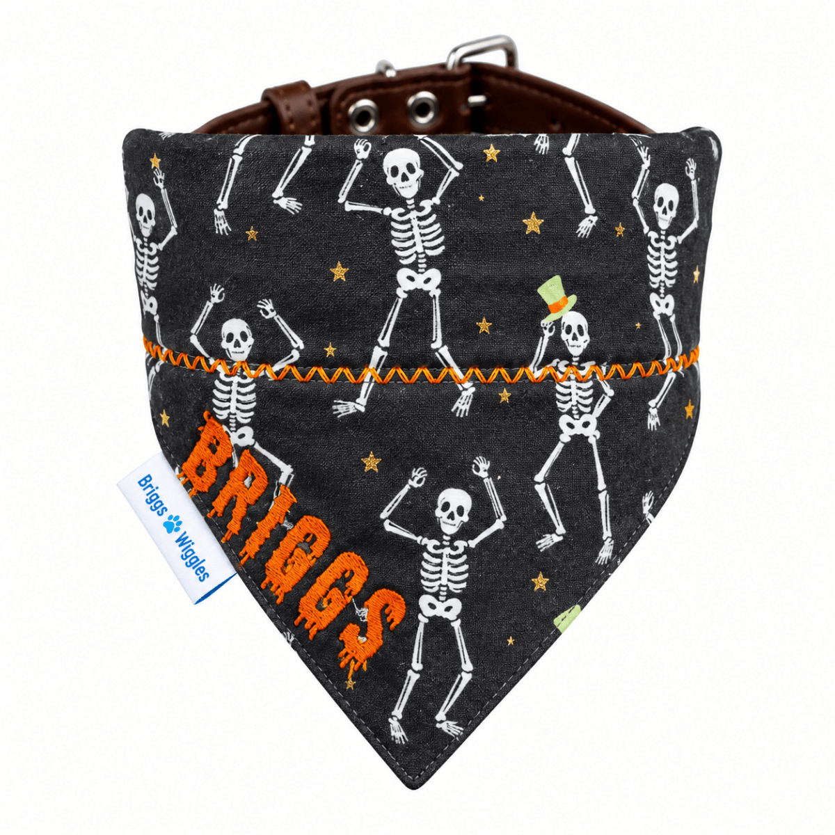 Spooky Chic Reversible Halloween Dog Bandana - Handmade Pet Accessory - Briggs 'n' Wiggles