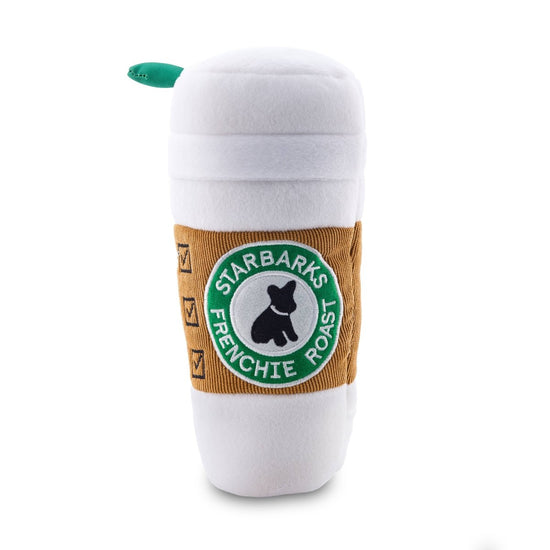 Starbarks Coffee Cup W/ Lid Squeaker Dog Toy: Large - Briggs 'n' Wiggles