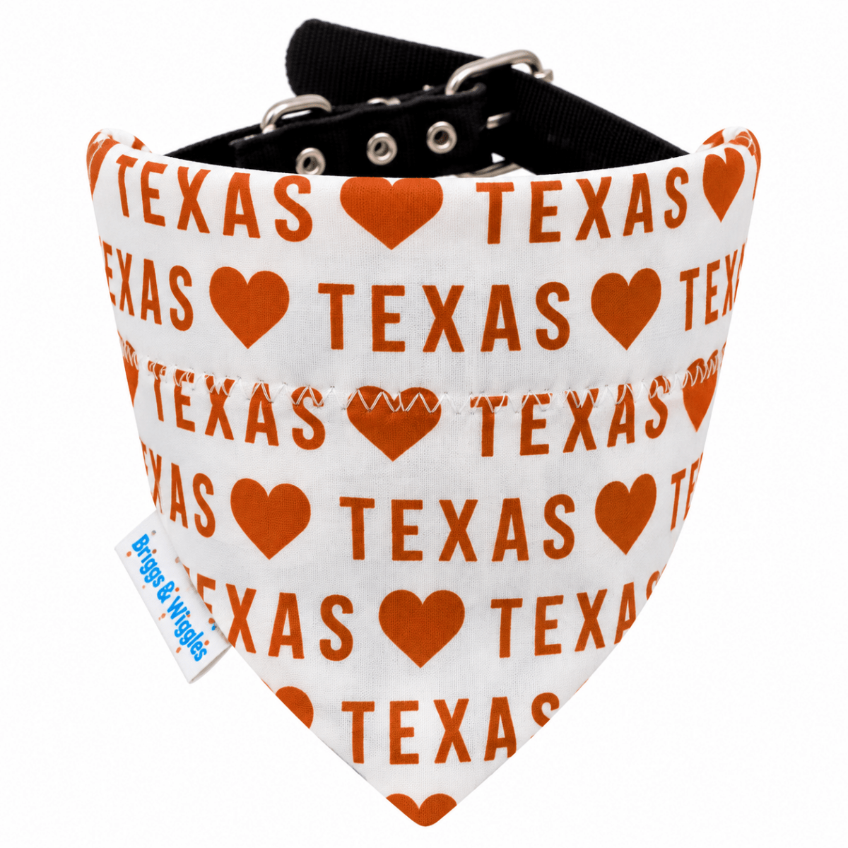 Texas Love | Burnt Orange Dog Bandana - Briggs 'n' Wiggles