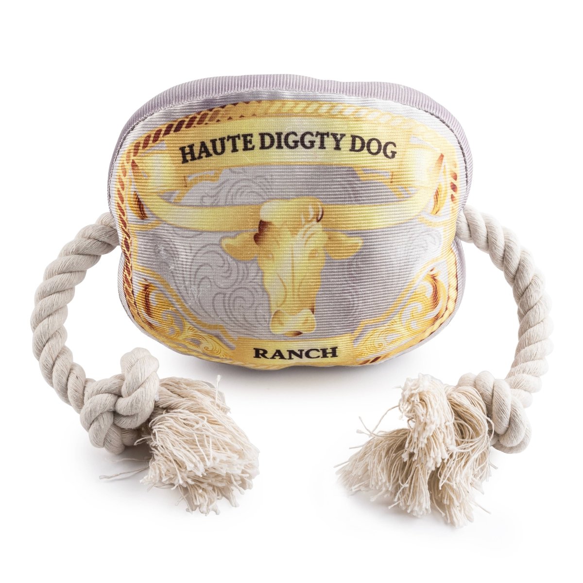 Western Belt Buckle Rope and Squeaky Dog Toy - Briggs 'n' Wiggles