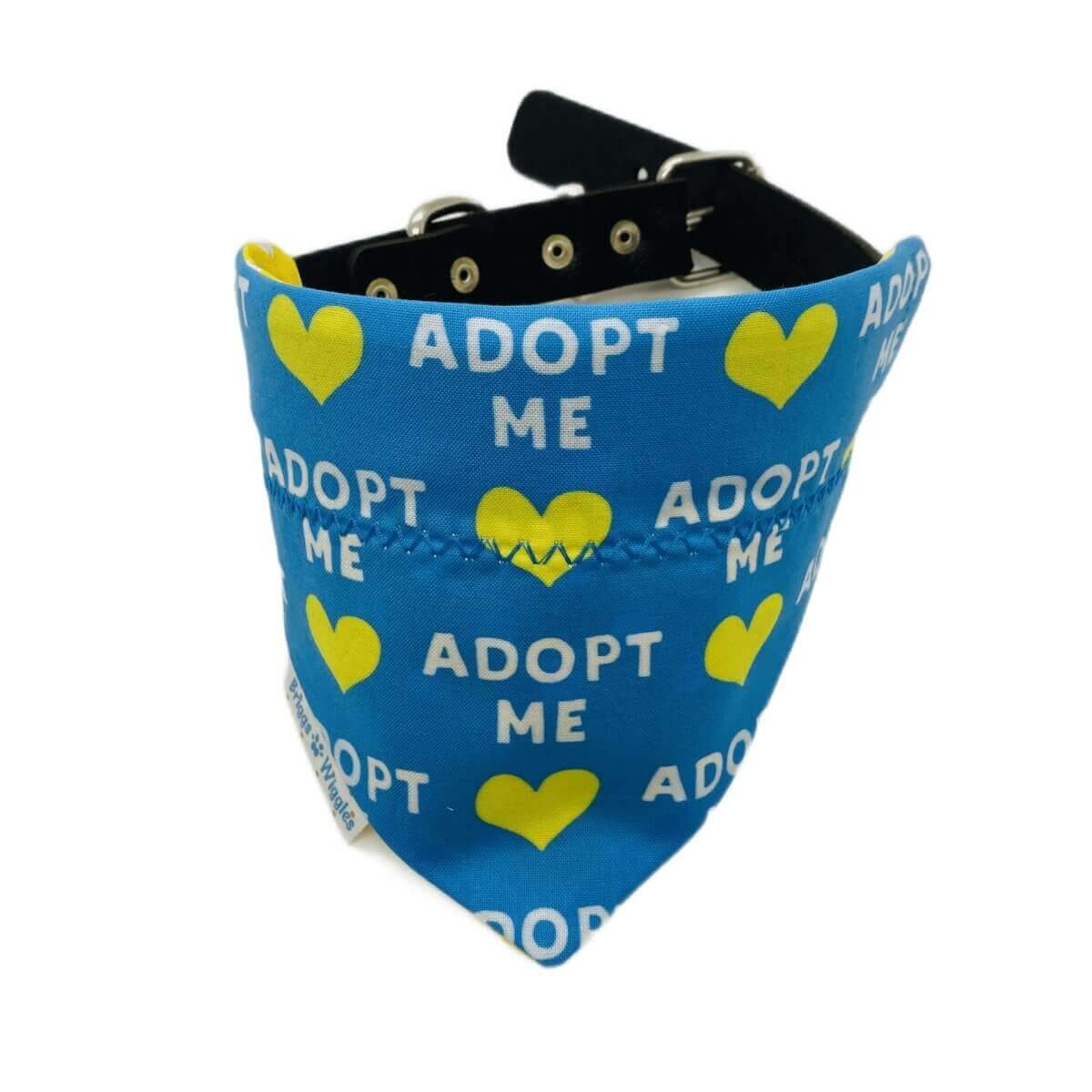 Adopt Me Heart Paw Triangle Dog Bandana (Assorted Colors) – Tees And Tails