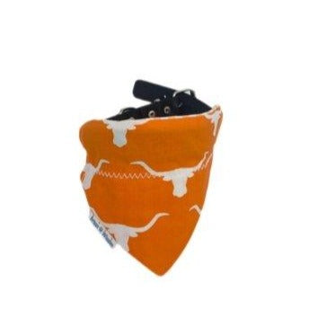 Burnt Orange UT Longhorn Dog Bandana - Briggs 'n' Wiggles