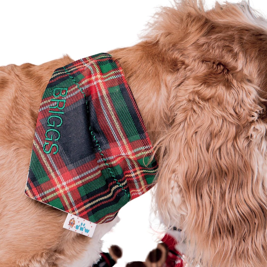Fir Trees Silver | Dog Bandana - Briggs 'n' Wiggles