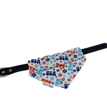 Groovy USA Over the Collar Dog Bandana - Briggs 'n' Wiggles