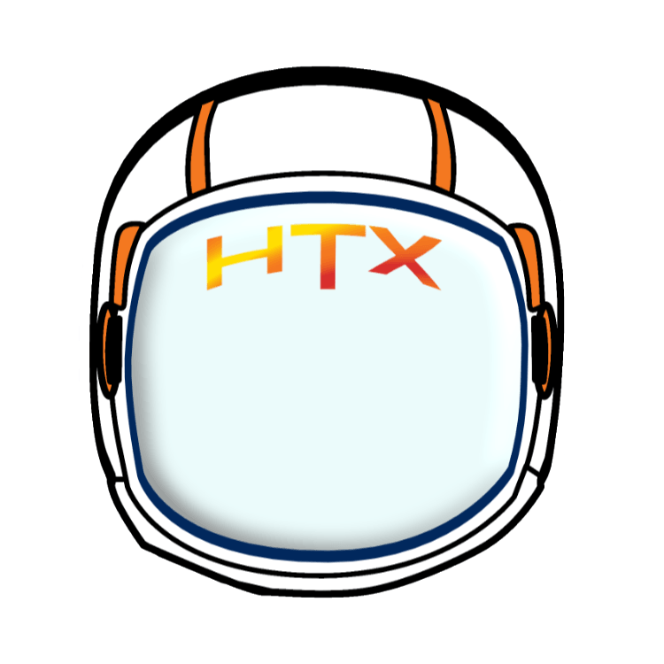 Load image into Gallery viewer, HTX Space Helmet Sticker - Briggs &amp;#39;n&amp;#39; Wiggles
