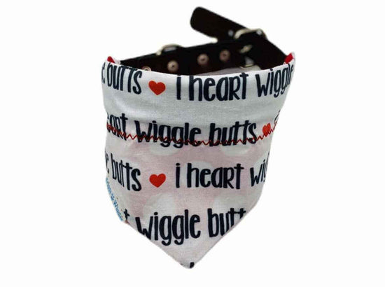 I Heart Wiggle Butts Dog Bandana - Briggs 'n' Wiggles