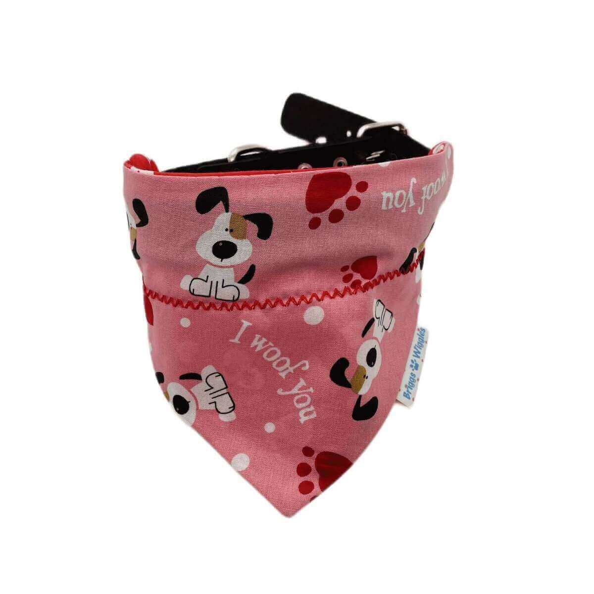 I WOOF YOU Valentine Dog Bandana - Briggs 'n' Wiggles
