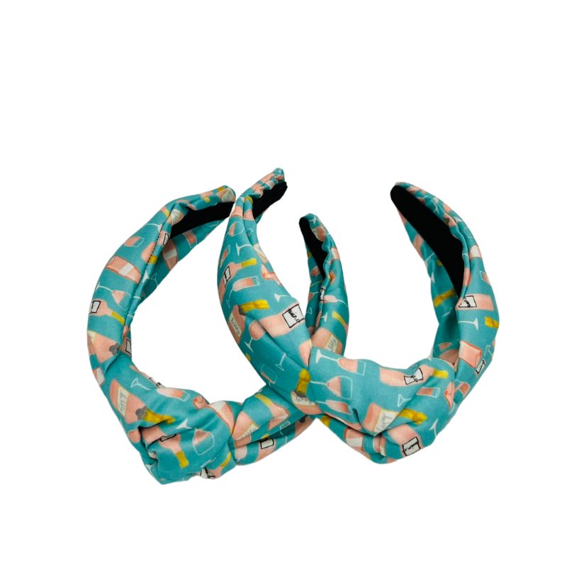 Rose All Day Teal Headband - Match you pup! - Briggs 'n' Wiggles