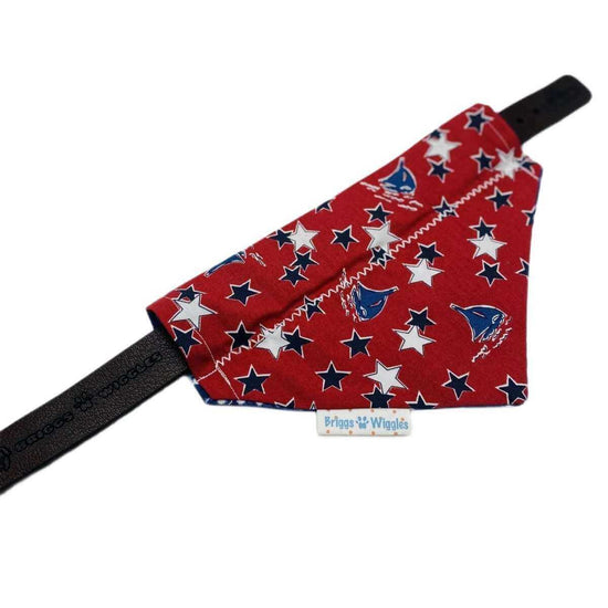 Load image into Gallery viewer, Sail Away Red, White and Blue Dog Bandana - Briggs &amp;#39;n&amp;#39; Wiggles
