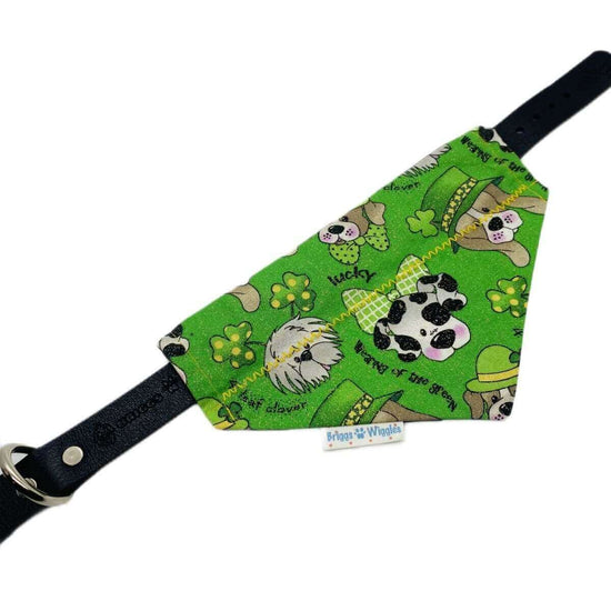 Saint Patrick Irish Sparkly Dog Bandana - Briggs 'n' Wiggles