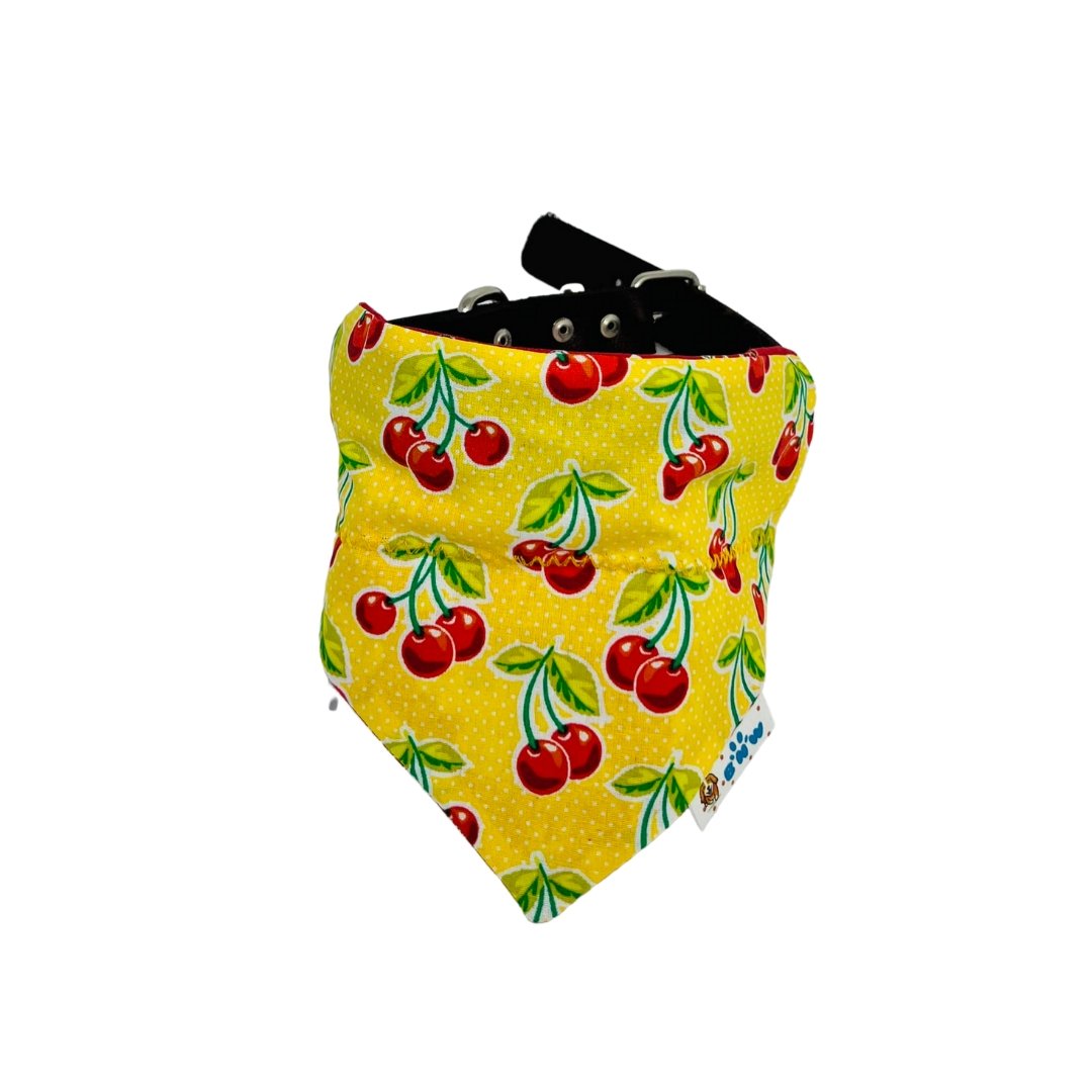 Load image into Gallery viewer, Spring Flowers and Cherries Dog Bandana - Briggs &amp;#39;n&amp;#39; Wiggles
