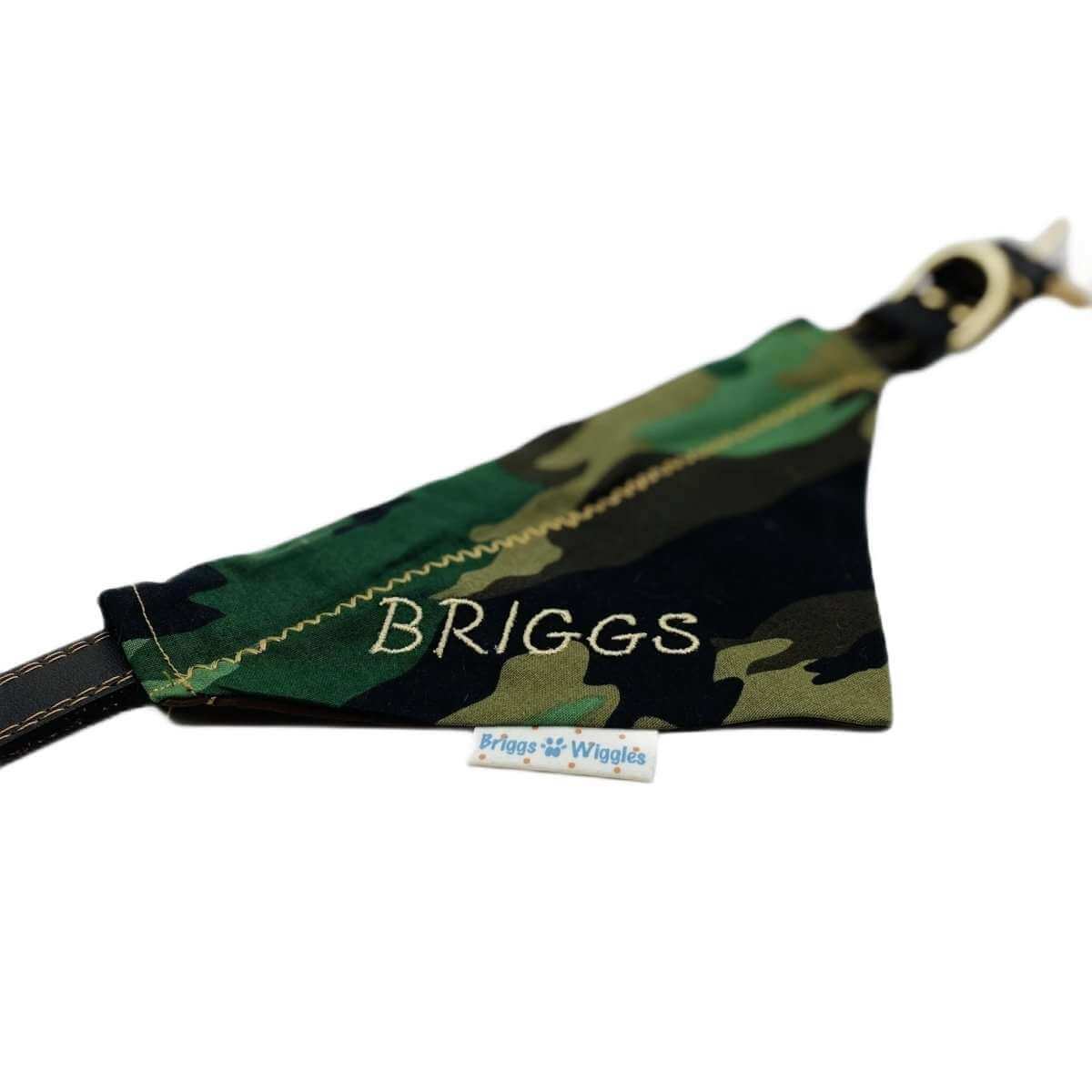 Stylish Camouflage Dog Bandana - Briggs 'n' Wiggles