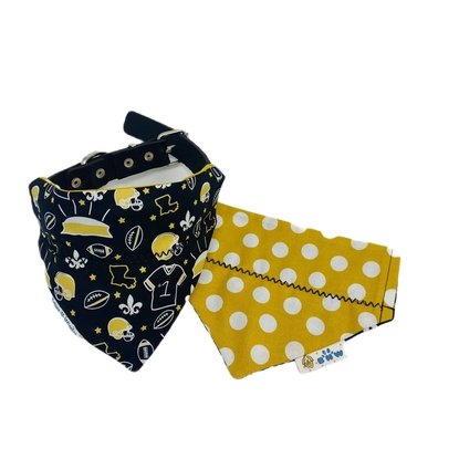 WHO DAT Nation Over the Collar Dog Bandana | Briggs 'n' Wiggles - Briggs 'n' Wiggles