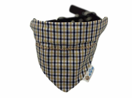 Load image into Gallery viewer, WHO DAT Plaid Dog Bandana - Briggs &amp;#39;n&amp;#39; Wiggles
